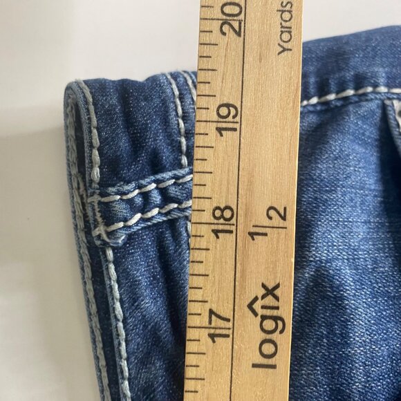 Rock & Roll Denim Riding Jeans Womens W36 L36 Mid Rise Boot Cut Thick Stitch Wes - Picture 8 of 12